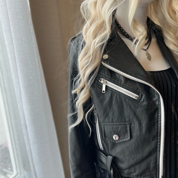 Michael Kors Learher Jacket Black - Picture 4 of 6